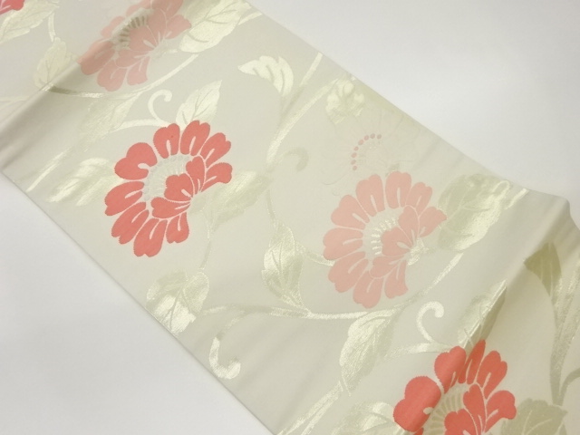 JAPANESE NAGOYA OBI / WOVEN FLOWERS